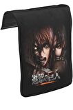 Attack on Titan Unisex Siyah Tak-Çıkar Postacı Çanta Kapağı CK-277