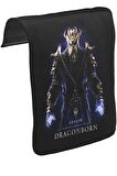 Skyrim - Dragonborn Unisex Siyah Tak-Çıkar Postacı Çanta Kapağı CK-295