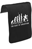 Drummer - The Beat of Evolution Unisex Siyah Tak-Çıkar Postacı Çanta Kapağı CK-422