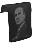 Atatürk - Gençliğe Hitabe Unisex Siyah Tak-Çıkar Postacı Çanta Kapağı CK-443