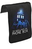 Doctor Who - Angels Have The Phone BoxUnisex Siyah Tak-Çıkar Postacı Çanta Kapağı CK-541