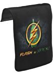 Flash vs Arrow Unisex Siyah Tak-Çıkar Postacı Çanta Kapağı CK-577