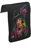 Jimi Hendrix Unisex Siyah Tak-Çıkar Postacı Çanta Kapağı CK-588