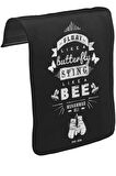 Muhammad Ali - Sting Like a Bee Unisex Siyah Tak-Çıkar Postacı Çanta Kapağı CK-821