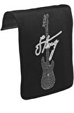 Sting - Guitar Unisex Siyah Tak-Çıkar Postacı Çanta Kapağı CK-849