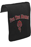 World of Worldcraft - For the Horde Unisex Siyah Tak-Çıkar Postacı Çanta Kapağı CK-904