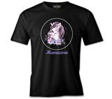 Mamacorn Çiçek Anneler Günü Siyah Unisex Tshirt