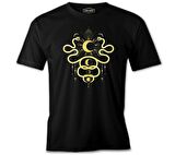 Yılan ve Ay Siyah Erkek Tshirt