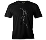 Man on Her Neck Siyah Erkek Tshirt
