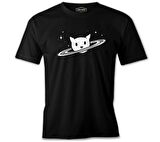 Saturn - Kedi Siyah Erkek Tshirt