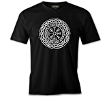 Viking - Logo Zincir Siyah Erkek Tshirt