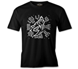 Viking Logo - Kurt Siyah Erkek Tshirt