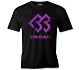 Born to Beat - Logo Grain Siyah Erkek Tshirt