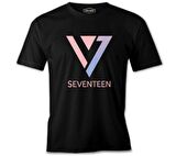 Seventeen - Logo Üçgen Siyah Erkek Tshirt