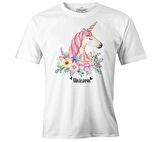 Unicorn Pink Anneler Günü Beyaz Unisex Tshirt