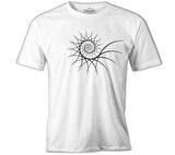 Fractal - Spiral Beyaz Erkek Tshirt