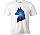 Wolfs at Night Beyaz Erkek Tshirt
