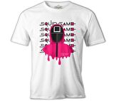 Squid Game - Kare Beyaz Erkek Tshirt