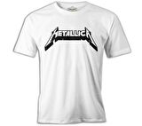 Metallica Logo - Stroke Beyaz Erkek Tshirt