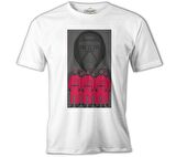 Squid Game - Maske Gri ve Askerler Beyaz Erkek Tshirt
