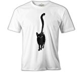 Hayvan - Kedi Chat Noir Beyaz Erkek Tshirt