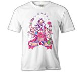 Masa Tenisi - Yoga Ping Pong Beyaz Erkek Tshirt