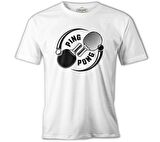 Masa Tenisi - Ping Pong Ying Yan Beyaz Erkek Tshirt