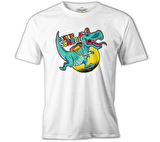 Okula Dönüş - Dinazor Beyaz Erkek Tshirt