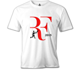 Tenis - Federer 2015 Beyaz Erkek Tshirt