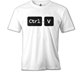 Ctrl+V Beyaz Erkek Tshirt
