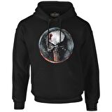 Punisher - Logo Shot Siyah Erkek Fermuarsız Kapşonlu