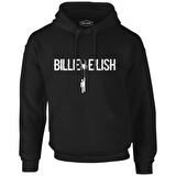 Billie Eilish with Blohsh Siyah Erkek Fermuarsız Kapşonlu