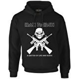 Iron Maiden - A Matter of Life and Death Siyah Erkek Fermuarsız Kapşonlu