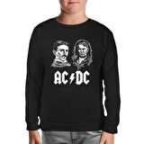 AC Tesla vs. DC Edison Siyah Çocuk Sweatshirt