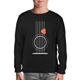 Gitar - Pena Siyah Çocuk Sweatshirt