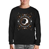 Live by the Sun Love by the Moon Siyah Çocuk Sweatshirt
