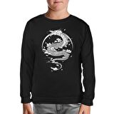 Fight Like a Samurai Siyah Çocuk Sweatshirt