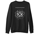 Breaking Benjamin - Logo  Siyah Erkek Kalın Sweatshirt