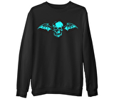 Avenged Sevenfold - Skull Logo  Siyah Erkek Kalın Sweatshirt