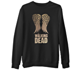 The Walking Dead - Wings  Siyah Erkek Kalın Sweatshirt