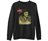 Che Guevara - Puro  Siyah Erkek Kalın Sweatshirt