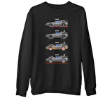 Back to the Future - Kronoloji  Siyah Erkek Kalın Sweatshirt