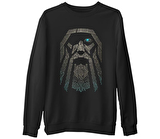Vikings - Odin  Siyah Erkek Kalın Sweatshirt