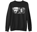 Leon - Professional Siyah Erkek Kalın Sweatshirt