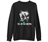 Joker - Cards Siyah Erkek Kalın Sweatshirt
