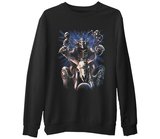 Motosiklet - Ride or Die  Siyah Erkek Kalın Sweatshirt
