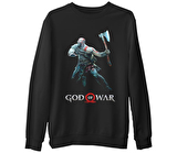 God of War - The Force Siyah Erkek Kalın Sweatshirt
