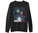 Resident Evil - Biohazard Siyah Erkek Kalın Sweatshirt