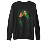 Matrix - Bullets Siyah Erkek Kalın Sweatshirt