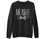 Mr. Right Papyon Siyah Erkek Kalın Sweatshirt